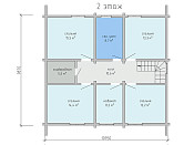 Дом шале из бруса с сауной полутораэтажный 10х11 Мира